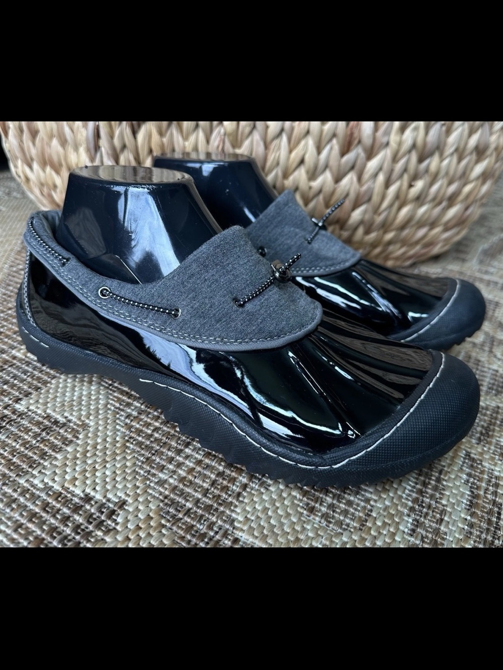 JBU by Jambu Women's Tula Duck Shoes Garden Ready Black/Gray Size 10M